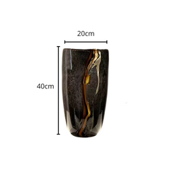 Vase Doré Noir