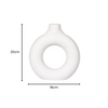 Vase blanc rond