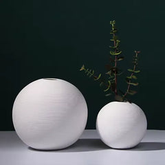 Vase Boule Blanc