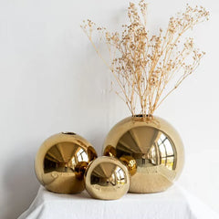 Vase Boule Doré