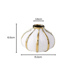 Vase Doré Blanc