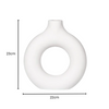 Vase blanc rond