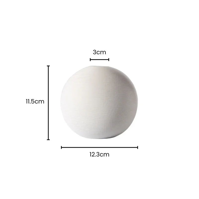 Vase Boule Blanc