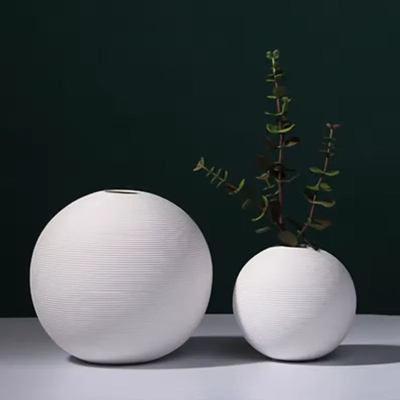 Vase Boule Blanc