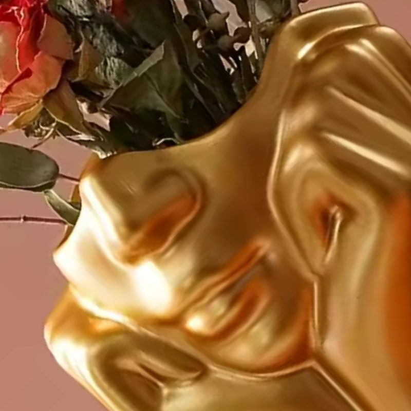 Vase Buste Doré