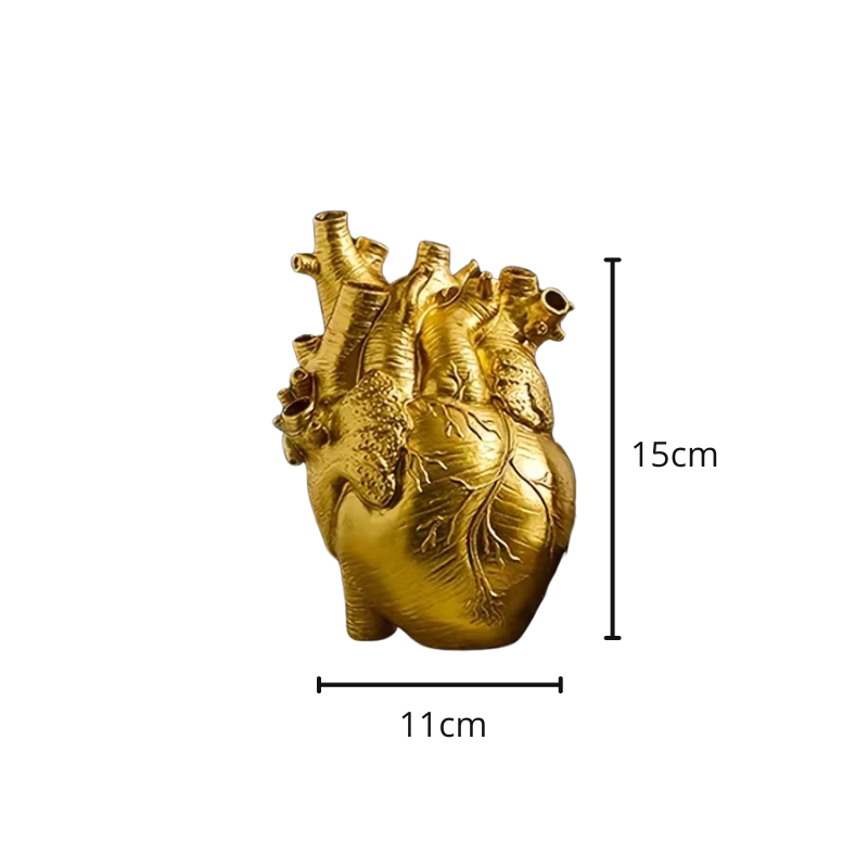 Vase Coeur Doré