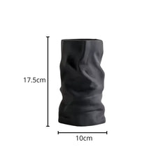 Vase Froissé Noir