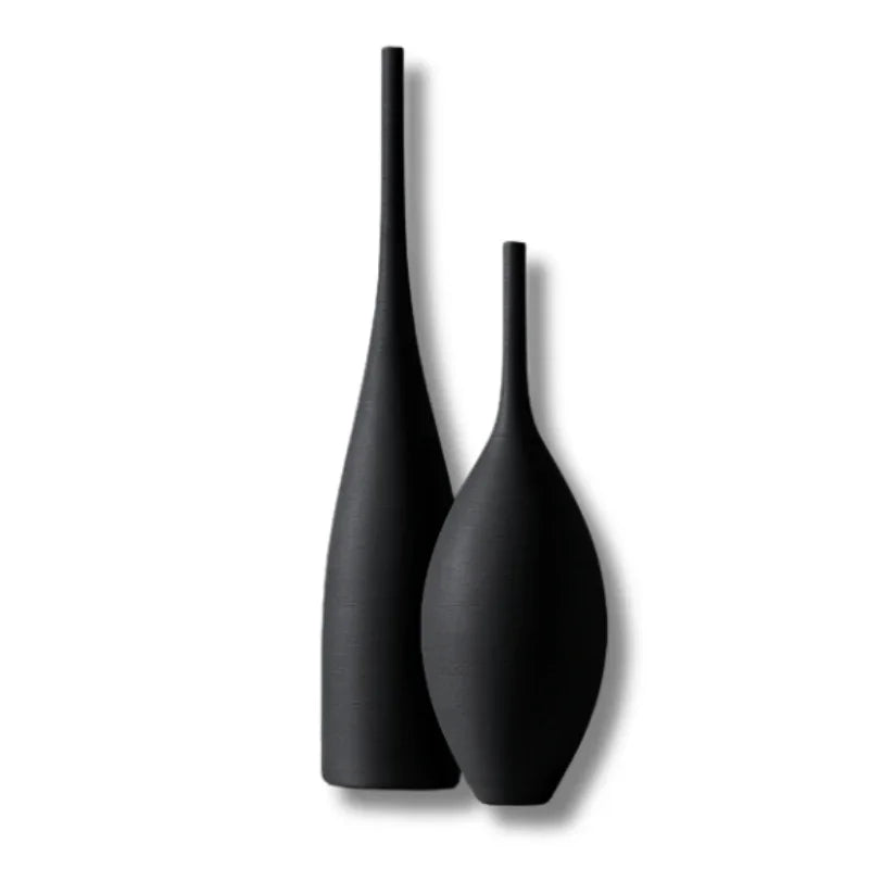 Vase Haut Noir