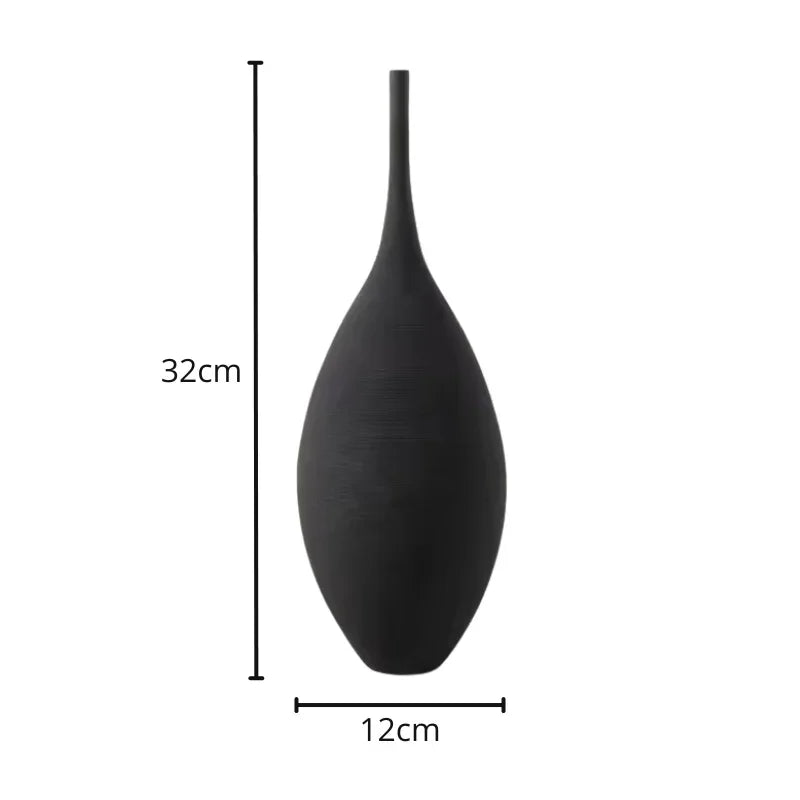 Vase Haut Noir