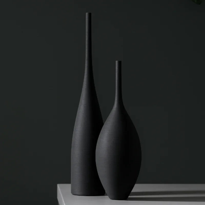 Vase Haut Noir