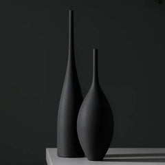 Vase Haut Noir