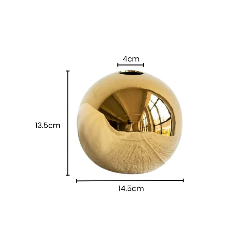 Vase Boule Doré