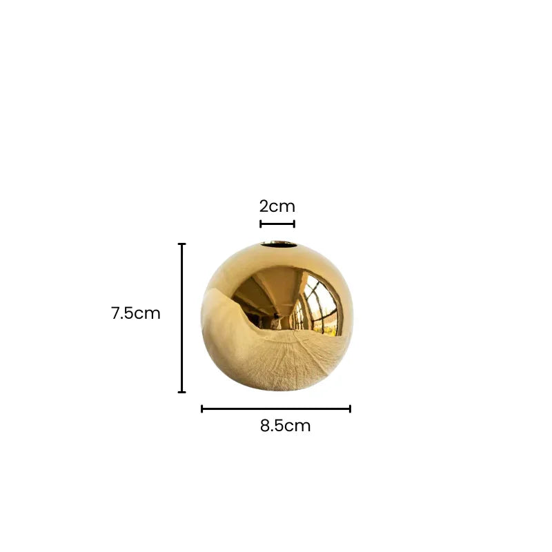 Vase Boule Doré
